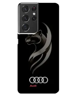 Чехол для Samsung Galaxy S21 ultra с картинкой «Графика — пантера и Audi»