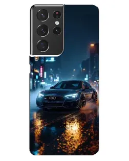 Чехол для Samsung Galaxy S21 ultra с картинкой «Ночной город и Audi»