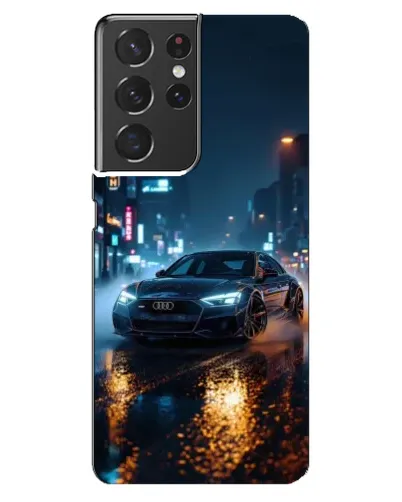 Чехол для Samsung Galaxy S21 ultra с картинкой «Ночной город и Audi»
