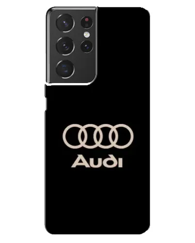 Чехол для Samsung Galaxy S21 ultra с картинкой «Audi — золотой логотип»