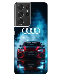 Чехол для Samsung Galaxy S21 ultra с картинкой «Audi Sport — неон»