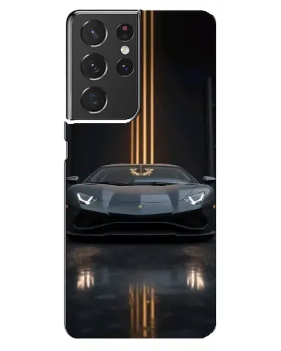 Чохол для Samsung Galaxy S21 ultra з картинкою «Lamborghini золоті лінії»