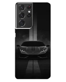 Чохол для Samsung Galaxy S21 ultra з картинкою «Lamborghini симетрія доріг»