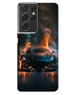 Чохол для Samsung Galaxy S21 ultra з картинкою «Lamborghini димна естетика»