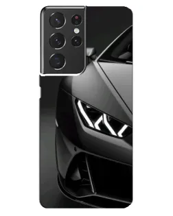 Чохол для Samsung Galaxy S21 ultra з картинкою «Lamborghini фари деталізація»
