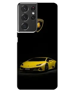 Чохол для Samsung Galaxy S21 ultra з картинкою «Lamborghini жовтий акцент»