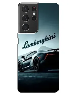 Чохол для Samsung Galaxy S21 ultra з картинкою «Класичний Lamborghini надпис»