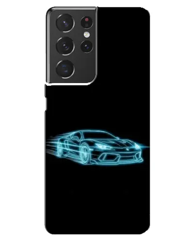 Чохол для Samsung Galaxy S21 ultra з картинкою «Неоновий контур Lamborghini»