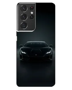 Чохол для Samsung Galaxy S21 ultra з картинкою «Чорний Lamborghini Aventador»