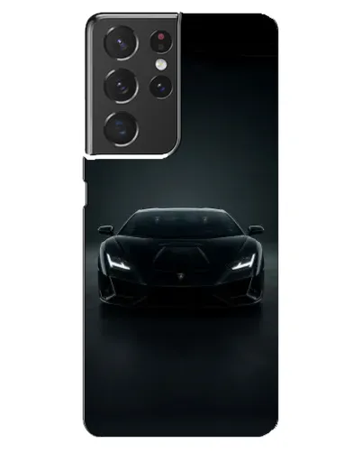 Чохол для Samsung Galaxy S21 ultra з картинкою «Чорний Lamborghini Aventador»