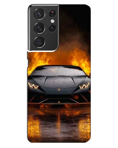 Чохол для Samsung Galaxy S21 ultra з картинкою «Lamborghini у вогні»