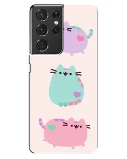 Чехол для Samsung Galaxy S21 ultra с картинкой «Pusheen трио»