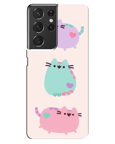 Чехол для Samsung Galaxy S21 ultra с картинкой «Pusheen трио»