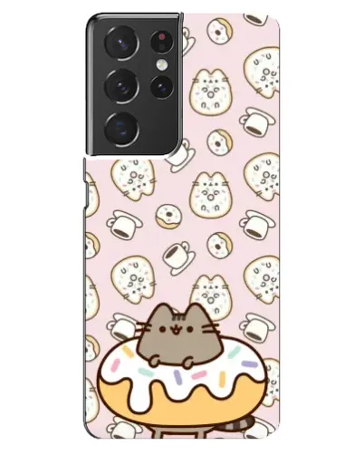 Чехол для Samsung Galaxy S21 ultra с картинкой «Пушин на пончике»