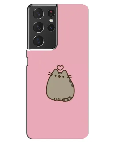 Чехол для Samsung Galaxy S21 ultra с картинкой «Pusheen сердце»