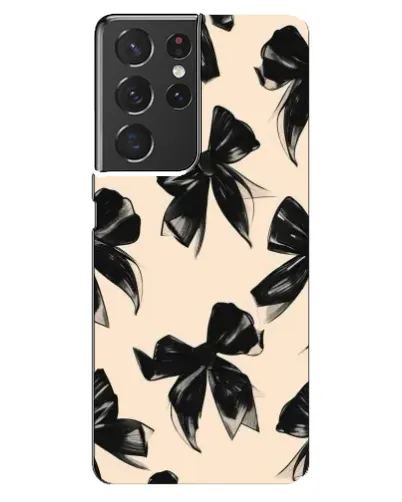 Чохол для Samsung Galaxy S21 ultra з картинкою «Патерн чорні банти» Чохол для Samsung Galaxy S21 ultra з картинкою «Патерн чорні банти»