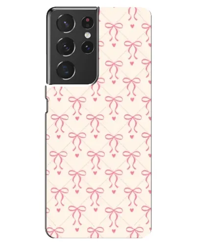 Чохол для Samsung Galaxy S21 ultra з картинкою «Рожеві бантики Coquette» Чохол для Samsung Galaxy S21 ultra з картинкою «Рожеві бантики Coquette»
