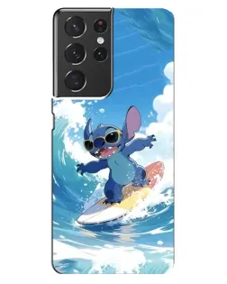 Чехол для Samsung Galaxy S21 ultra с картинкой «Стич на волне»
