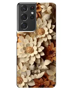 Чехол для Samsung Galaxy S21 ultra с картинкой «Бежевый флористический декор» Чехол для Samsung Galaxy S21 ultra с картинкой «Бежевый флористический декор»