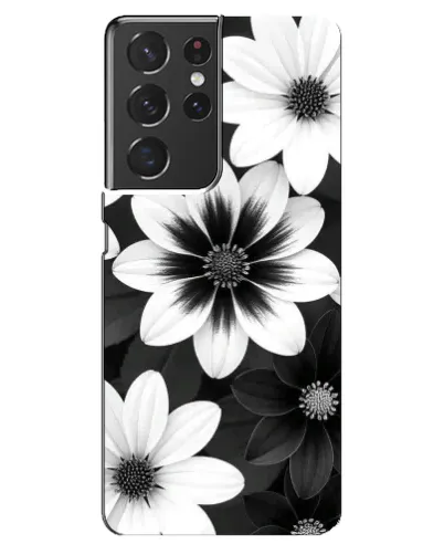 Чехол для Samsung Galaxy S21 ultra с картинкой «Монохромные астры» Чехол для Samsung Galaxy S21 ultra с картинкой «Монохромные астры»