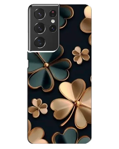 Чехол для Samsung Galaxy S21 ultra с картинкой «Клевер в золоте» Чехол для Samsung Galaxy S21 ultra с картинкой «Клевер в золоте»