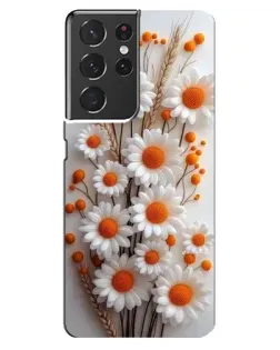 Чехол для Samsung Galaxy S21 ultra с картинкой «Белые сухоцветы» Чехол для Samsung Galaxy S21 ultra с картинкой «Белые сухоцветы»