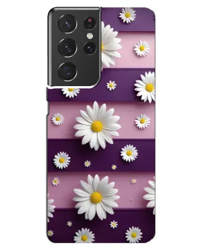 Чехол для Samsung Galaxy S21 ultra с картинкой «Ромашки на фиолетовом» Чехол для Samsung Galaxy S21 ultra с картинкой «Ромашки на фиолетовом»