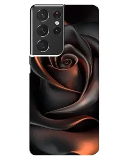 Чехол для Samsung Galaxy S21 ultra с картинкой «Шелковая черная роза» Чехол для Samsung Galaxy S21 ultra с картинкой «Шелковая черная роза»