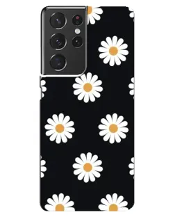 Чехол для Samsung Galaxy S21 ultra с картинкой «Ромашки на черном» Чехол для Samsung Galaxy S21 ultra с картинкой «Ромашки на черном»