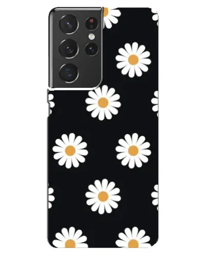 Чехол для Samsung Galaxy S21 ultra с картинкой «Ромашки на черном» Чехол для Samsung Galaxy S21 ultra с картинкой «Ромашки на черном»