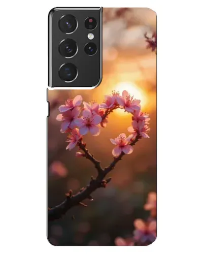 Чехол для Samsung Galaxy S21 ultra с картинкой «Розовый цвет сердце на фоне заката» Чехол для Samsung Galaxy S21 ultra с картинкой «Розовый цвет сердце на фоне заката»