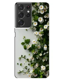 Чехол для Samsung Galaxy S21 ultra с картинкой «Ветка мелких белых цветов» Чехол для Samsung Galaxy S21 ultra с картинкой «Ветка мелких белых цветов»