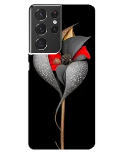 Чехол для Samsung Galaxy S21 ultra с картинкой «Серебряный фантазийный цветок» Чехол для Samsung Galaxy S21 ultra с картинкой «Серебряный фантазийный цветок»