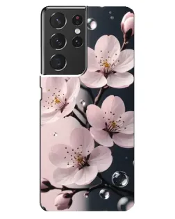 Чехол для Samsung Galaxy S21 ultra с картинкой «Нежная сакура и капли» Чехол для Samsung Galaxy S21 ultra с картинкой «Нежная сакура и капли»