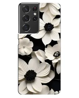 Чехол для Samsung Galaxy S21 ultra с картинкой «Объемные белые цветы» Чехол для Samsung Galaxy S21 ultra с картинкой «Объемные белые цветы»