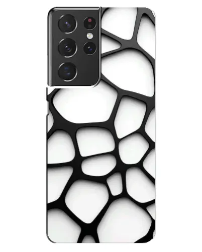 Чехол для Samsung Galaxy S21 ultra с картинкой «Белая объемная сетка»