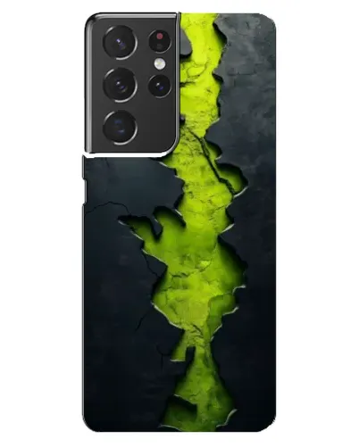 Чехол для Samsung Galaxy S21 ultra с картинкой «Салатовый разлом скалы»
