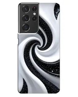 Чохол для Samsung Galaxy S21 ultra з картинкою «Чорно-біла спіраль»