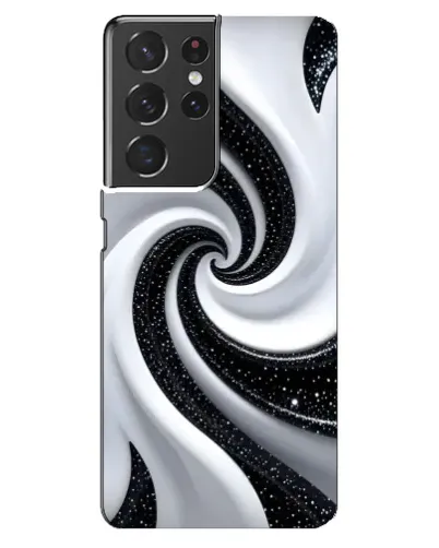 Чехол для Samsung Galaxy S21 ultra с картинкой «Черно-белая спираль»