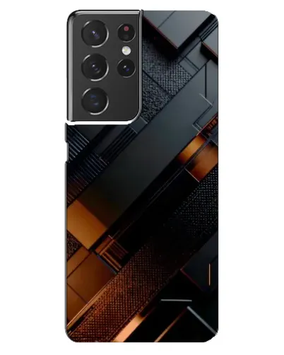 Чехол для Samsung Galaxy S21 ultra с картинкой «Черные геометрические блоки»