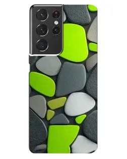 Чехол для Samsung Galaxy S21 ultra с картинкой «Яркая неоновая галька»