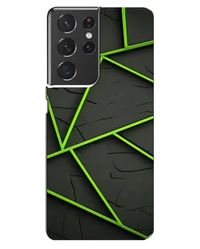 Чехол для Samsung Galaxy S21 ultra с картинкой «Зеленые геометрические линии»
