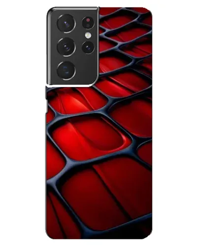 Чехол для Samsung Galaxy S21 ultra с картинкой «Красная глянцевая сетка»