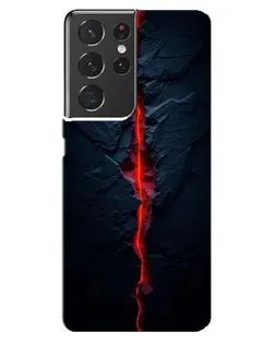 Чехол для Samsung Galaxy S21 ultra с картинкой «Kрасная лавовая трещина»