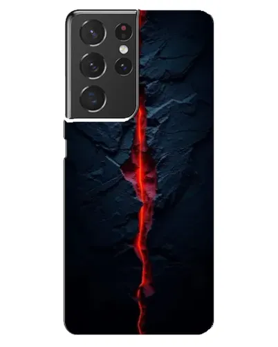 Чехол для Samsung Galaxy S21 ultra с картинкой «Kрасная лавовая трещина»