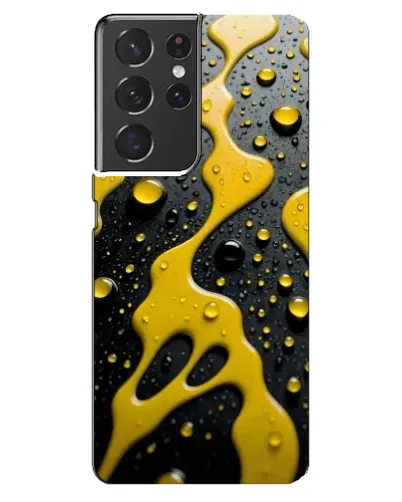 Чехол для Samsung Galaxy S21 ultra с картинкой «Жидкое желтое золото»