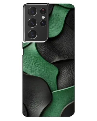 Чехол для Samsung Galaxy S21 ultra с картинкой «Зеленые кожаные волны»