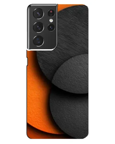 Чехол для Samsung Galaxy S21 ultra с картинкой «Геометрия оранжевых кругов»