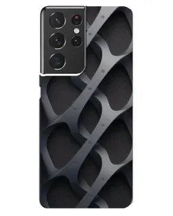 Чехол для Samsung Galaxy S21 ultra с картинкой «Объемное серое плетение»