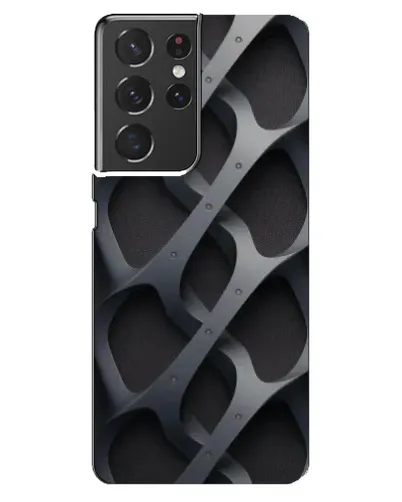 Чехол для Samsung Galaxy S21 ultra с картинкой «Объемное серое плетение»